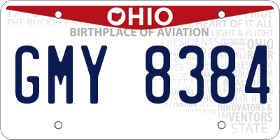 OH license plate GMY8384