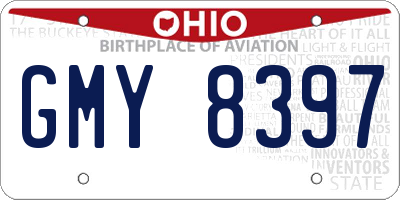 OH license plate GMY8397