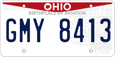 OH license plate GMY8413