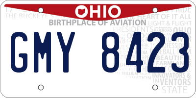 OH license plate GMY8423