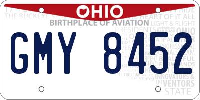 OH license plate GMY8452