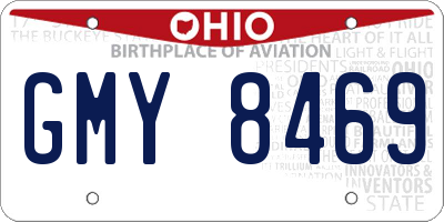 OH license plate GMY8469