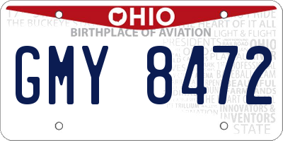 OH license plate GMY8472