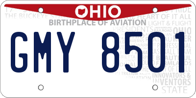 OH license plate GMY8501