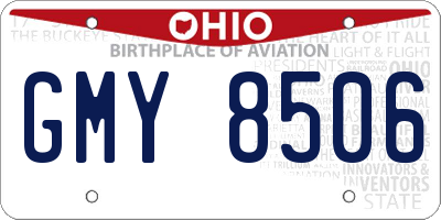 OH license plate GMY8506