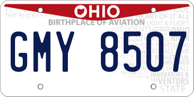 OH license plate GMY8507