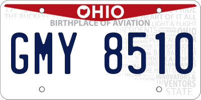 OH license plate GMY8510