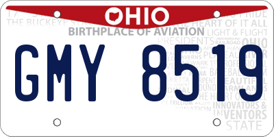 OH license plate GMY8519