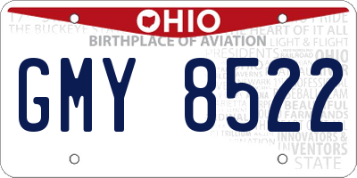 OH license plate GMY8522