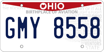 OH license plate GMY8558