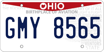 OH license plate GMY8565