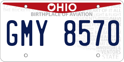 OH license plate GMY8570