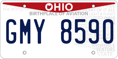 OH license plate GMY8590