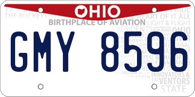 OH license plate GMY8596