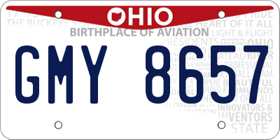 OH license plate GMY8657