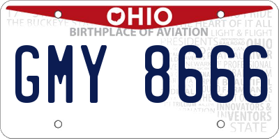 OH license plate GMY8666