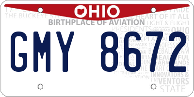 OH license plate GMY8672