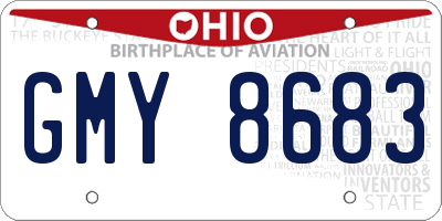 OH license plate GMY8683