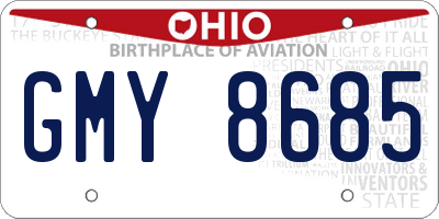 OH license plate GMY8685