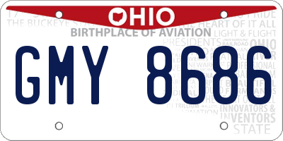OH license plate GMY8686