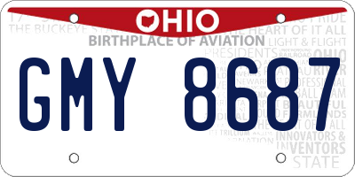 OH license plate GMY8687