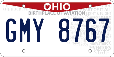 OH license plate GMY8767