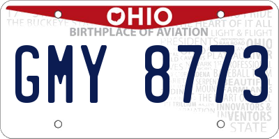 OH license plate GMY8773