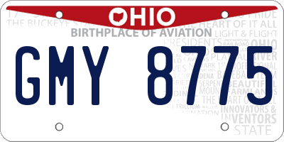 OH license plate GMY8775