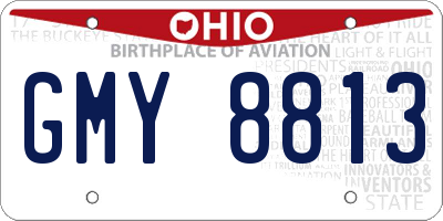 OH license plate GMY8813