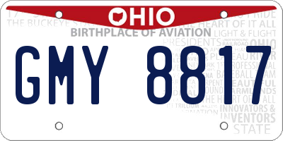 OH license plate GMY8817