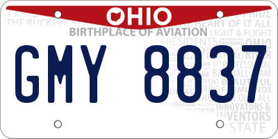 OH license plate GMY8837