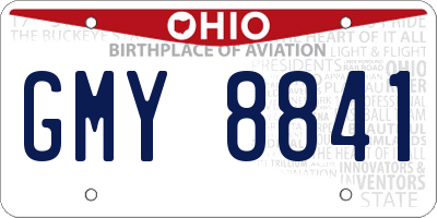 OH license plate GMY8841