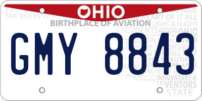 OH license plate GMY8843