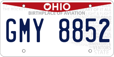 OH license plate GMY8852