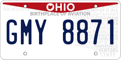 OH license plate GMY8871