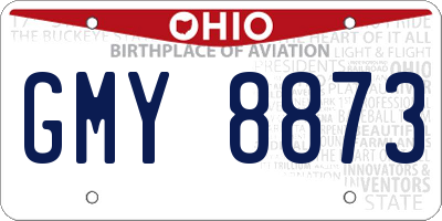 OH license plate GMY8873