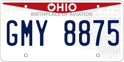 OH license plate GMY8875