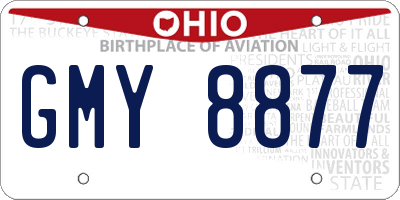 OH license plate GMY8877