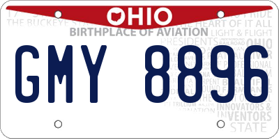 OH license plate GMY8896