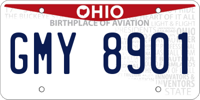 OH license plate GMY8901