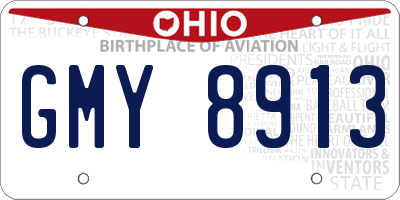 OH license plate GMY8913