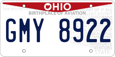 OH license plate GMY8922
