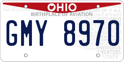 OH license plate GMY8970