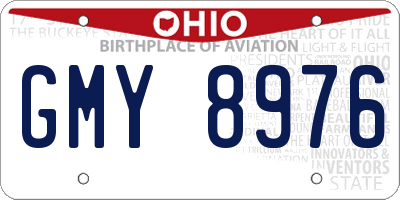 OH license plate GMY8976