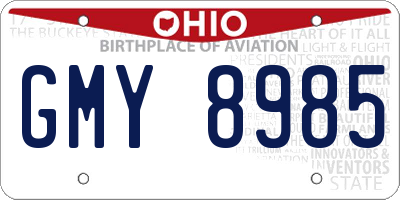 OH license plate GMY8985