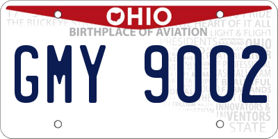 OH license plate GMY9002