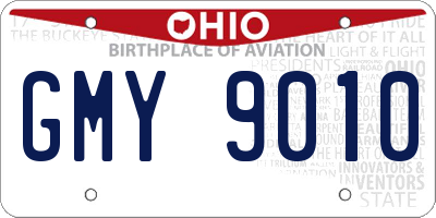 OH license plate GMY9010