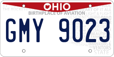 OH license plate GMY9023