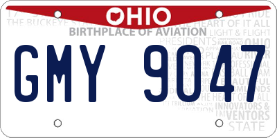 OH license plate GMY9047