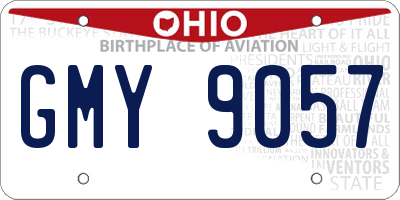 OH license plate GMY9057